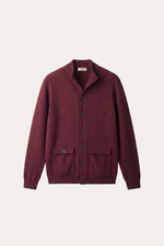 Giotto Knit Cardigan Maroon
