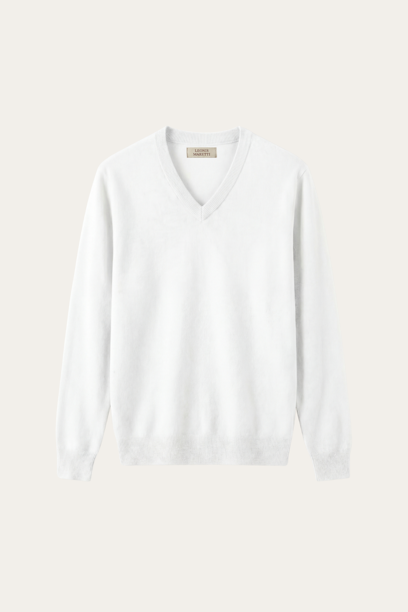 Merano V-Neck Knit Sweater White