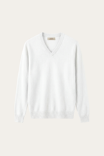 Merano V-Neck Knit Sweater White