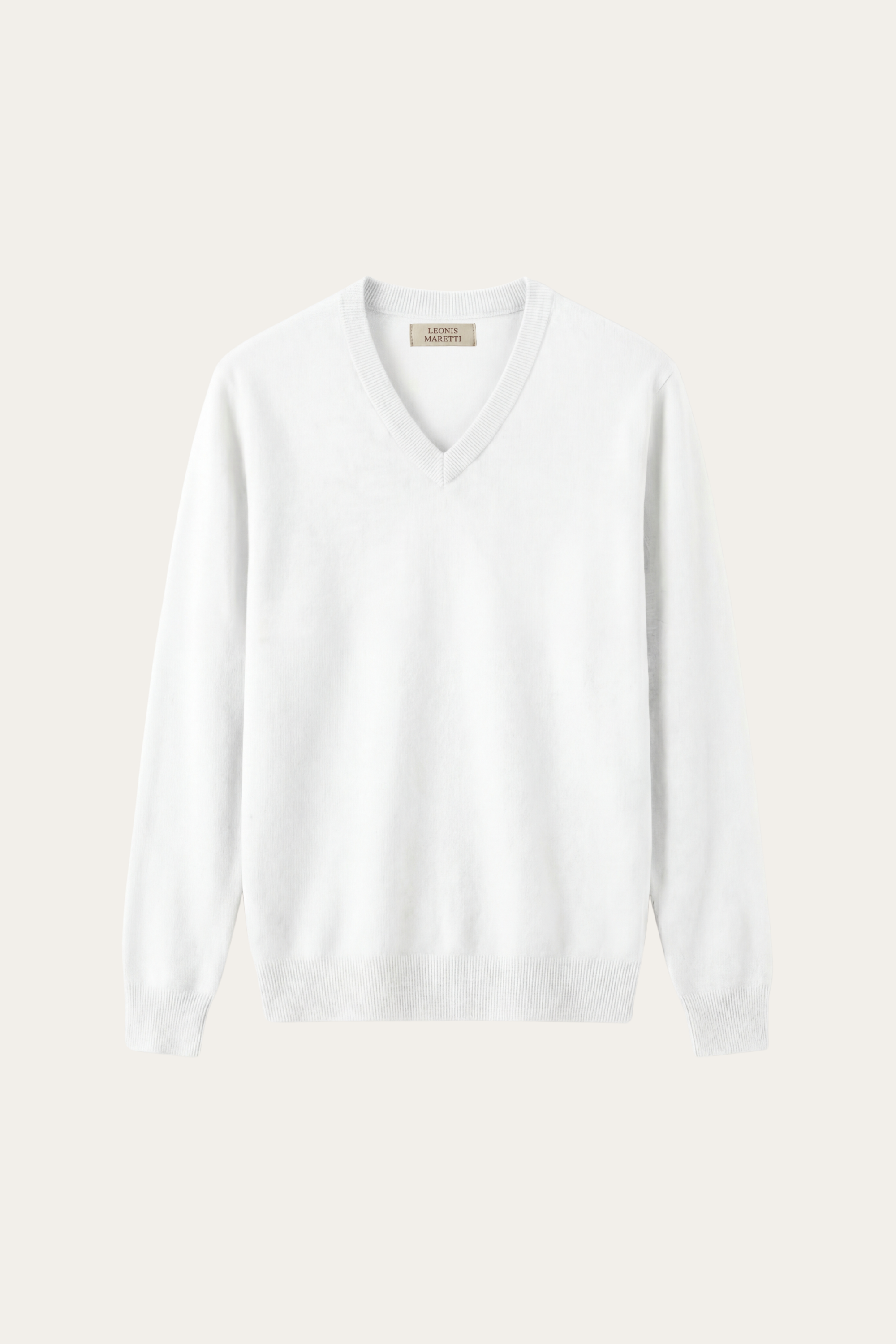 Merano V-Neck Knit Sweater White
