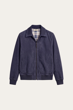 Noto Suede Jacket Navy