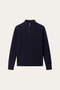 Lerano Cashmere Half-Zip Knit Navy