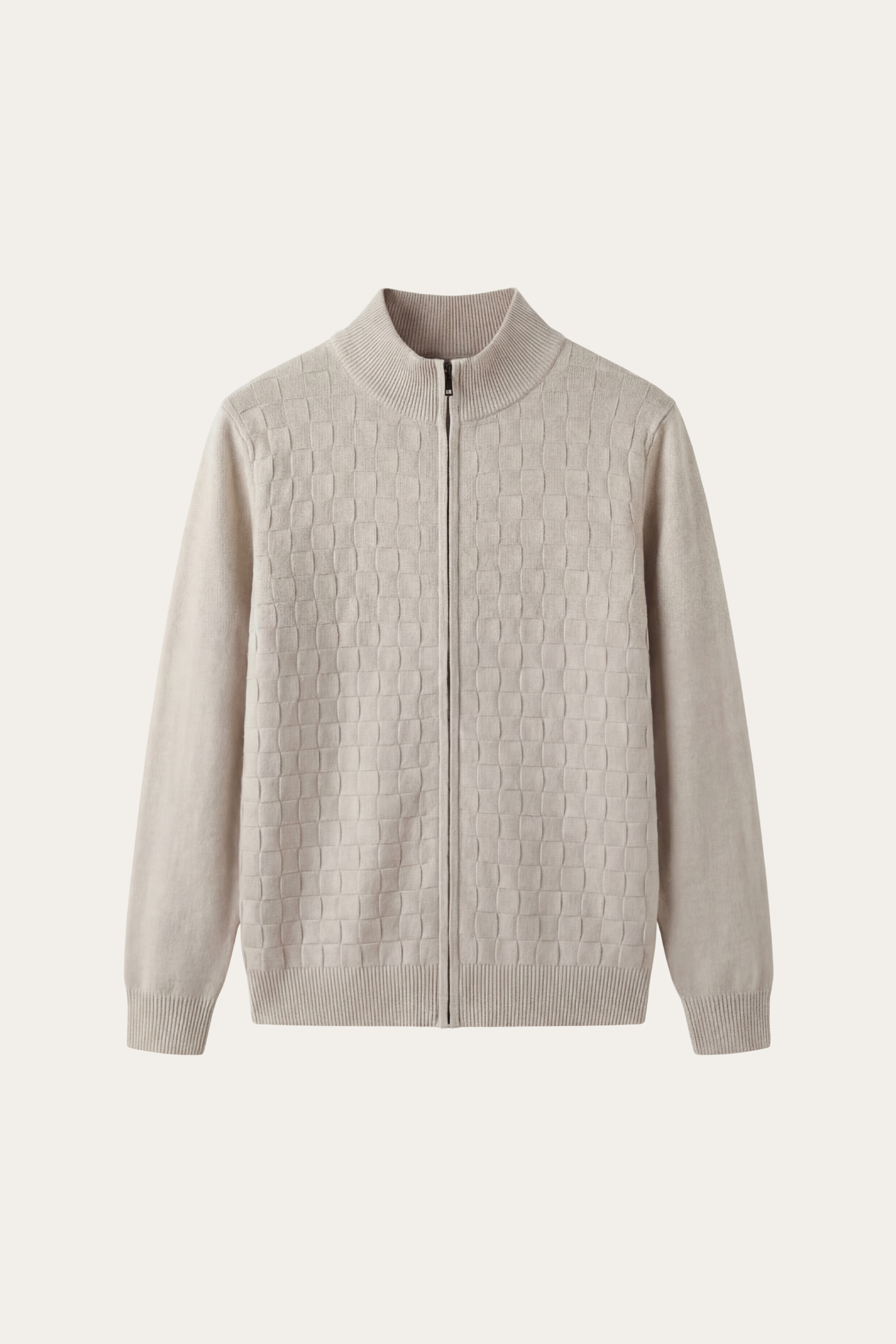 Cortina Textured Zip Sweater Qianmise
