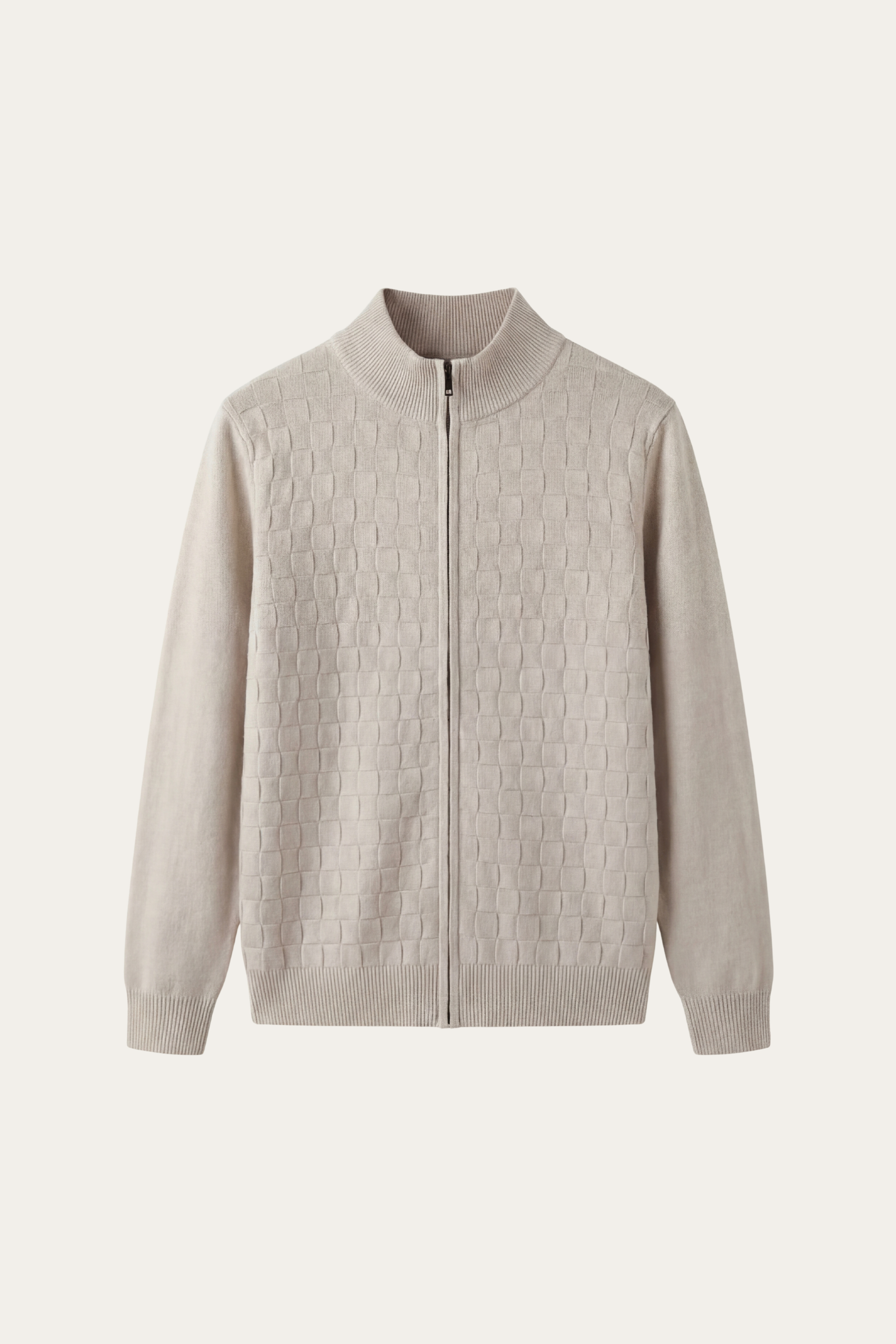 Cortina Textured Zip Sweater Qianmise