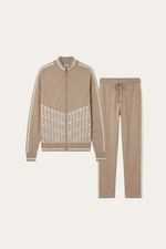 Enzo Cashmere Full-Zip Set Camel