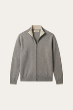 Terenzo Zip Cardigan Grey