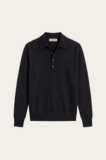 Alessandro Merino Polo Knit Black