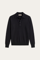 Alessandro Merino Polo Knit Black