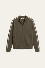 Lorenti Cashmere Zip Knit Olive