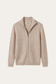 Bolzano Cable Zip Knit Camel