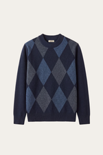 Pavia Argyle Crewneck Navy