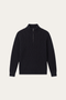 Lerano Cashmere Half-Zip Knit Black