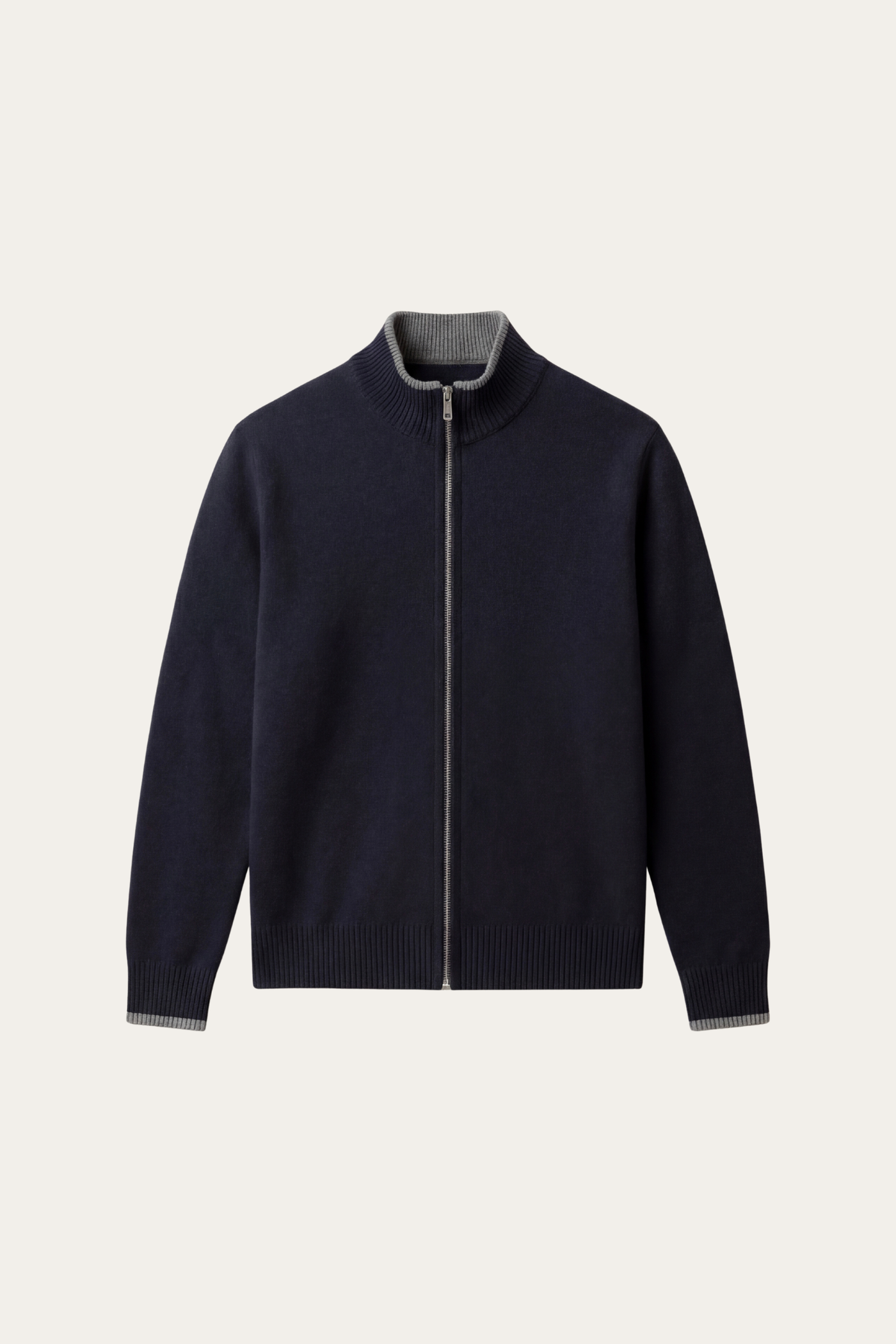 Terenzo Zip Cardigan Navy