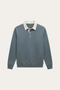 Valerio Polo Knit Cyan