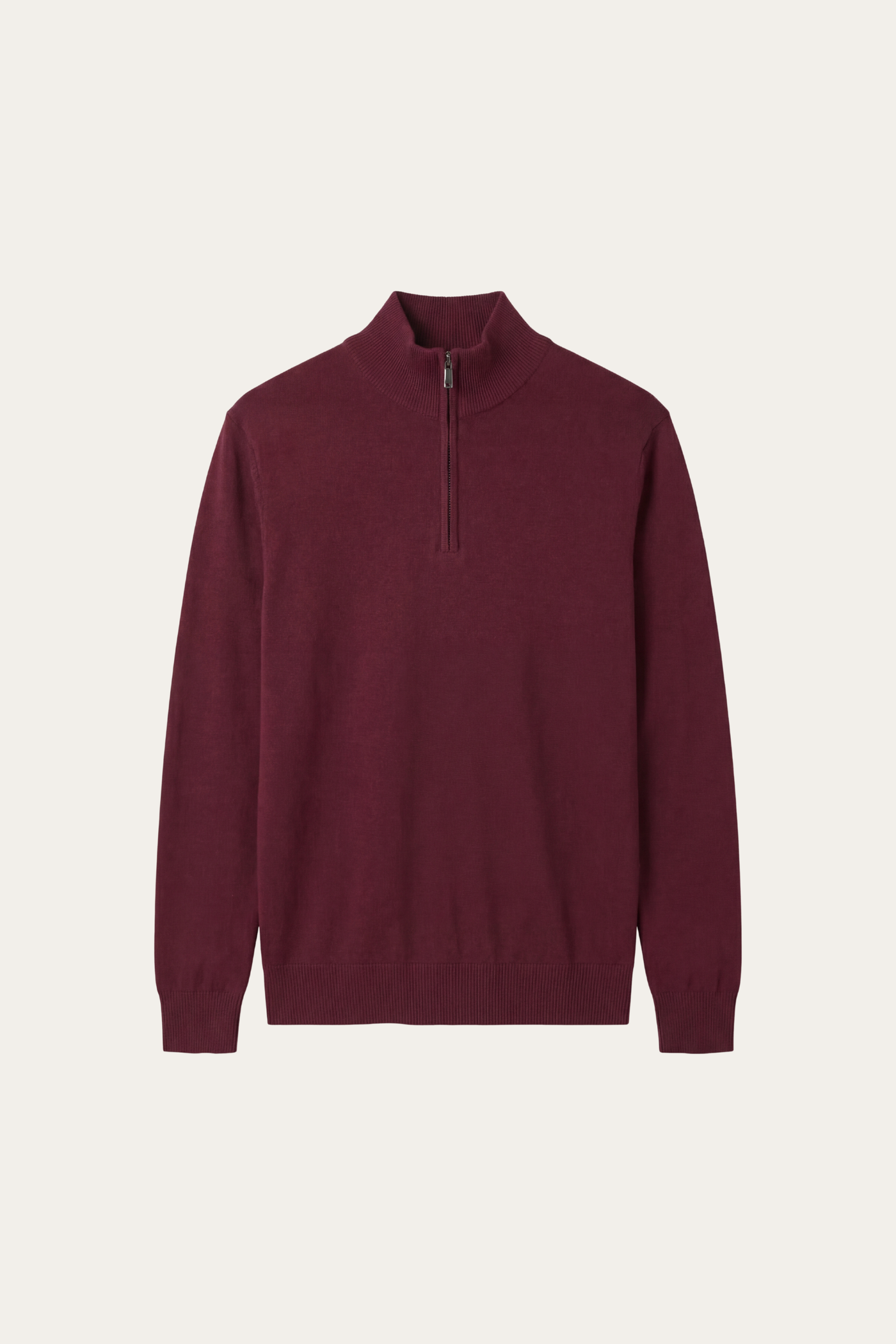 Arlino Quarter Zip Knit Wine Red