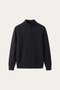 Cortina Textured Zip Sweater Black