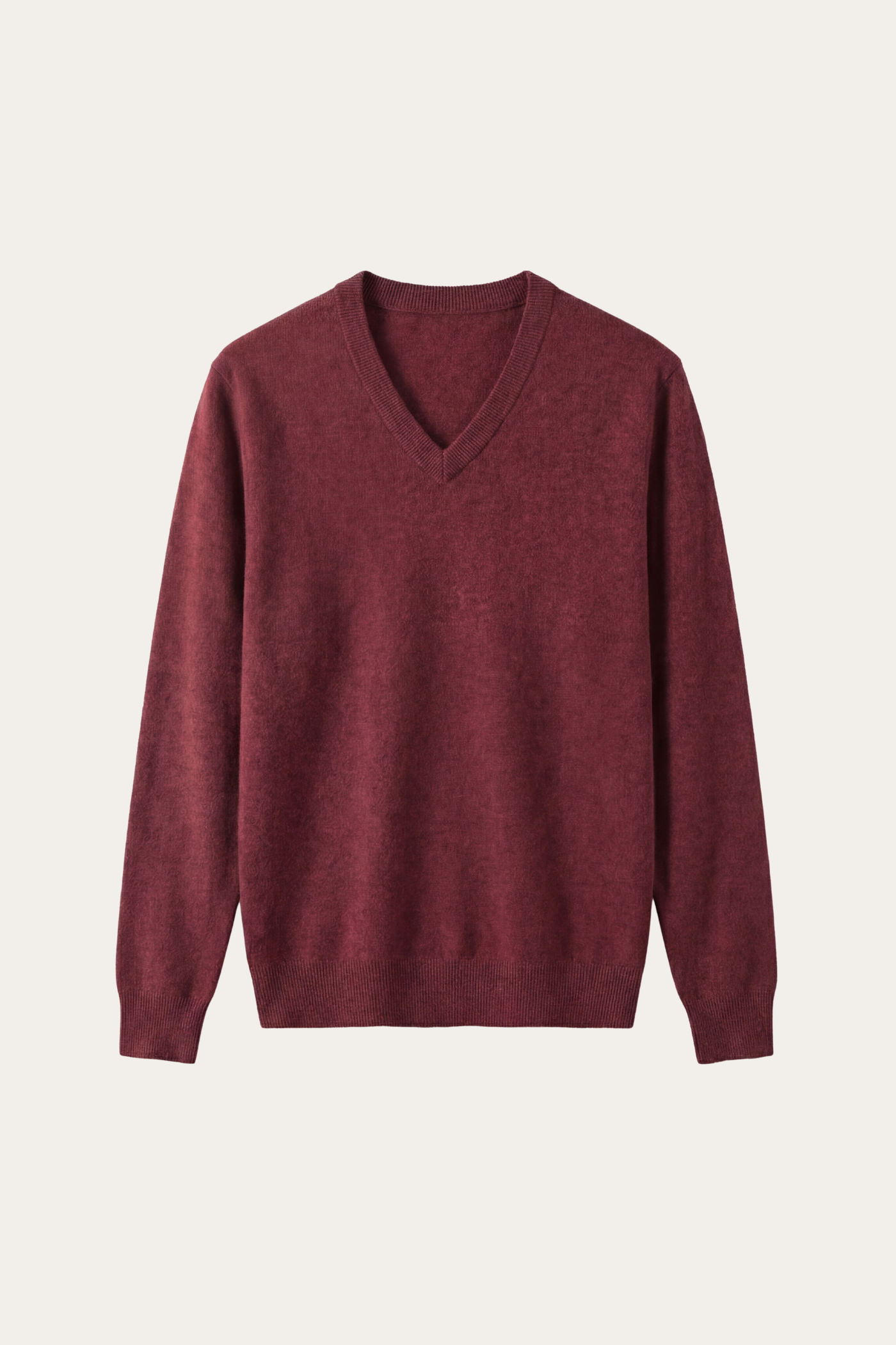 Merano V-Neck Knit Sweater Wine Red