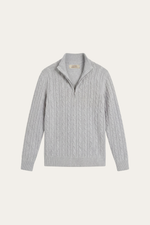 Lerano Cashmere Half-Zip Knit Grey