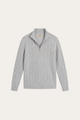 Lerano Cashmere Half-Zip Knit Grey