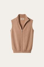 Alberto Merino Zip Vest Camel