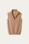 Alberto Merino Zip Vest Camel