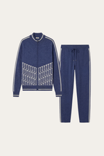 Enzo Cashmere Full-Zip Set Navy