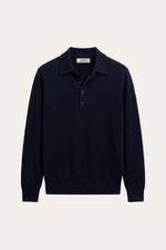 Alessandro Merino Polo Knit Navy