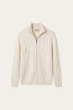 Bolzano Cable Zip Knit Ivory