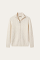 Bolzano Cable Zip Knit Ivory