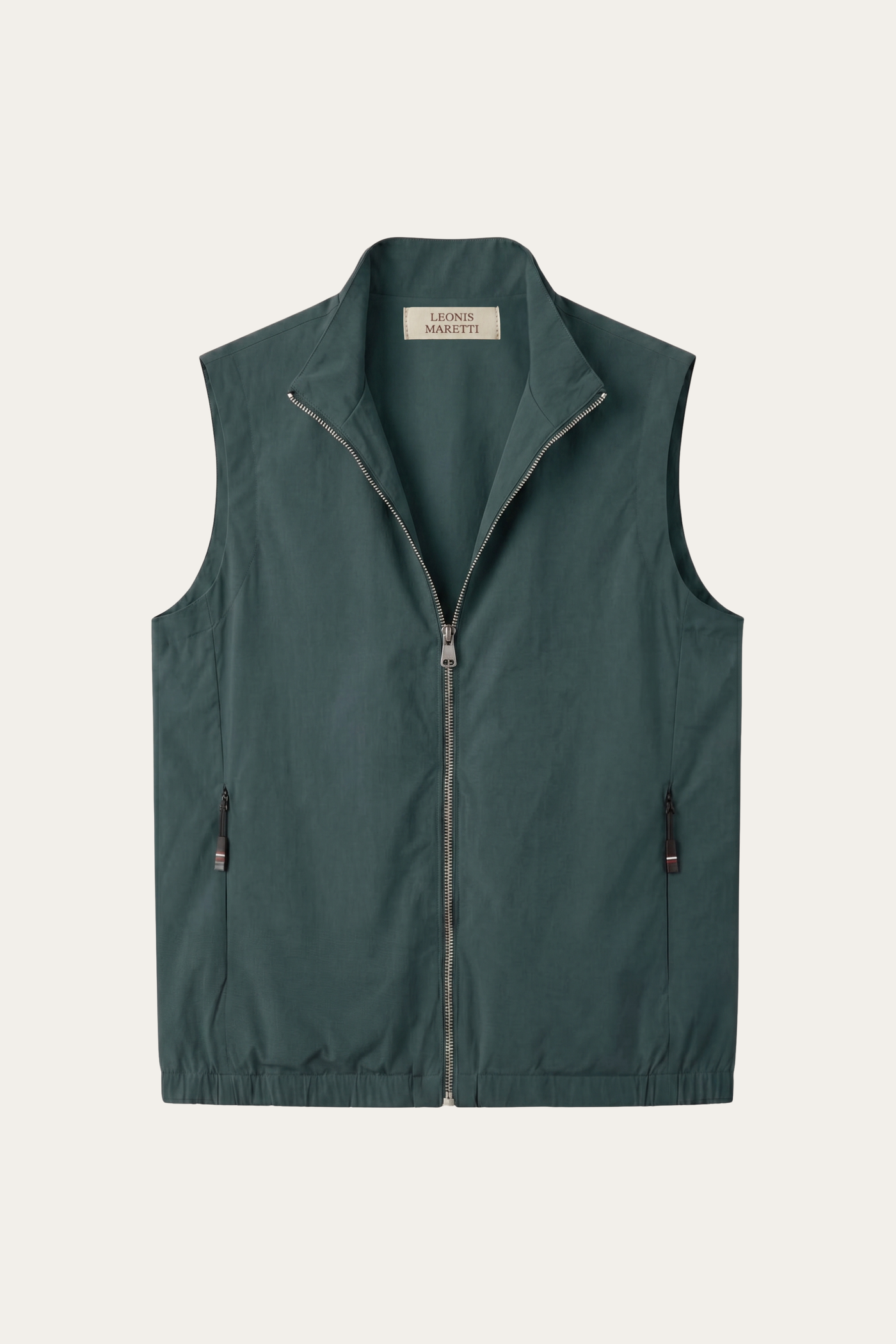Valeno Stand-Collar Zip Vest Green