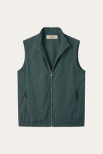 Valeno Stand-Collar Zip Vest Green