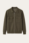 Orvello Dual-Zip Wool Cardigan Army Green