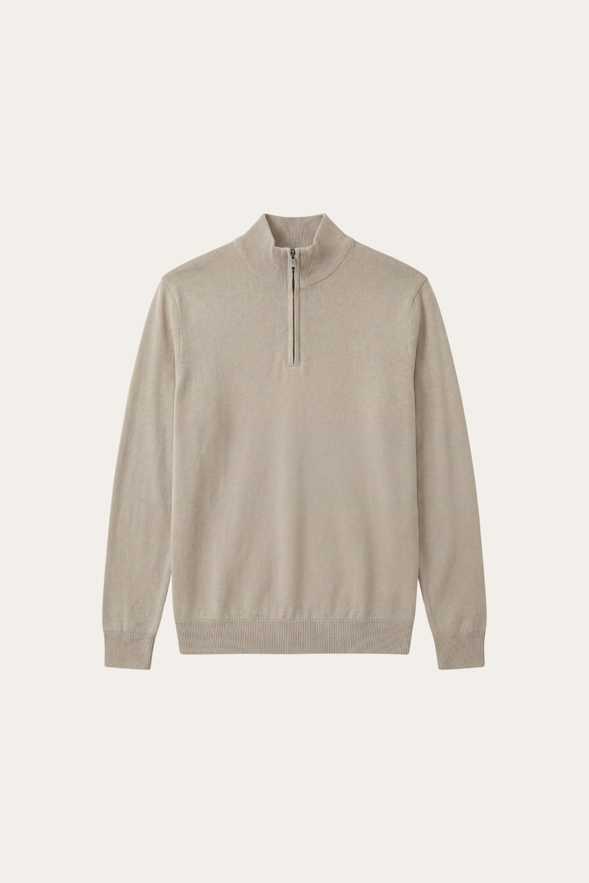 Arlino Quarter Zip Knit Beige