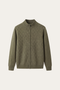 Cortina Textured Zip Sweater Green