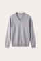 Merano V-Neck Knit Sweater Light Grey