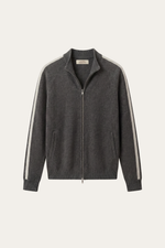 Lorenti Cashmere Zip Knit Dark Grey