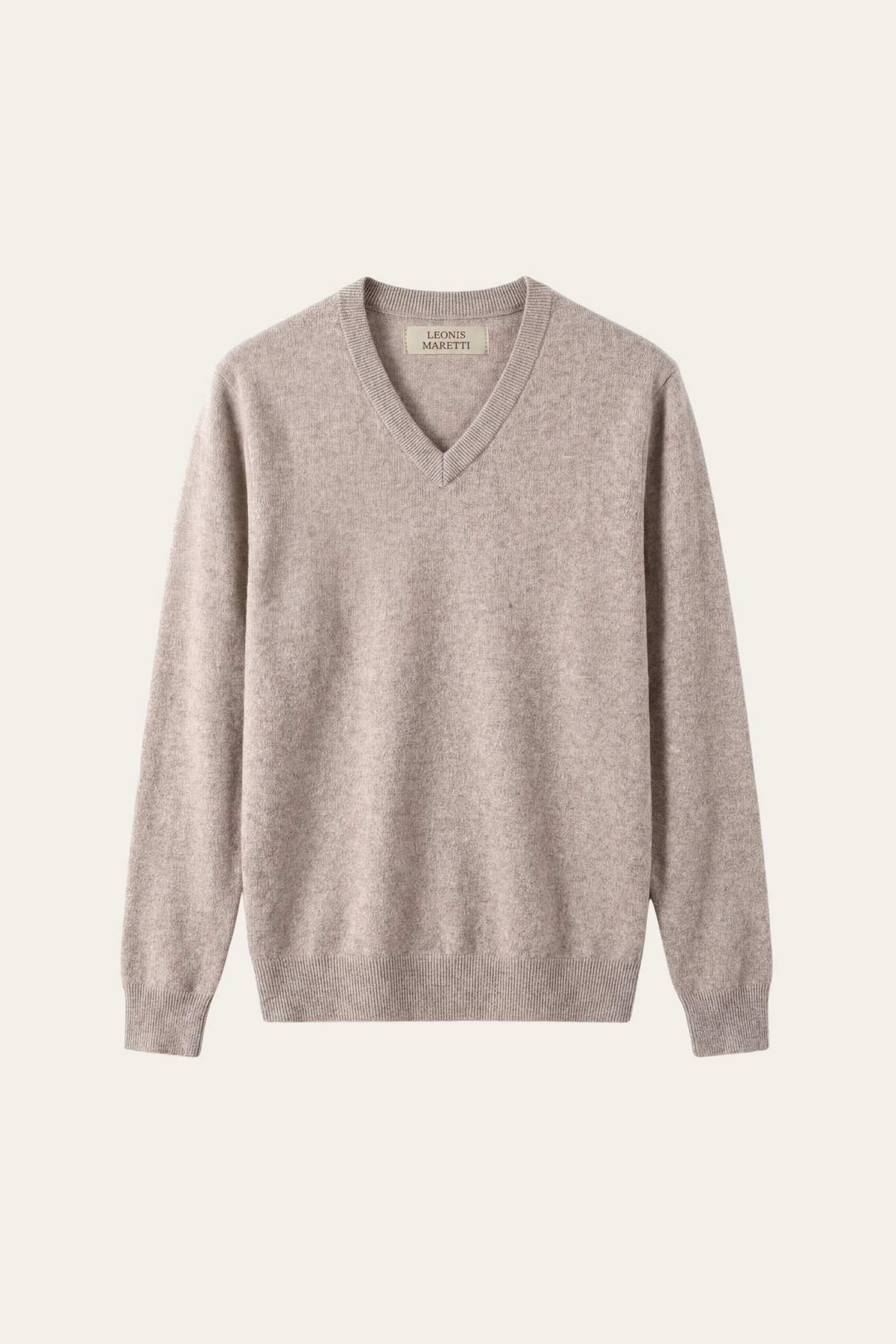 Merano V-Neck Knit Sweater Beige