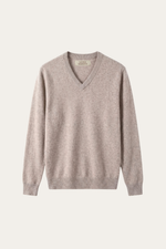 Merano V-Neck Knit Sweater Beige