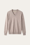 Merano V-Neck Knit Sweater Beige