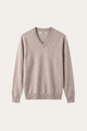 Merano V-Neck Knit Sweater Beige