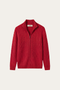 Bolzano Cable Zip Knit Red