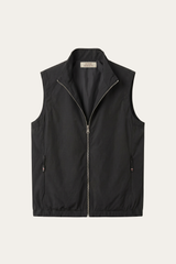 Valeno Stand-Collar Zip Vest Black