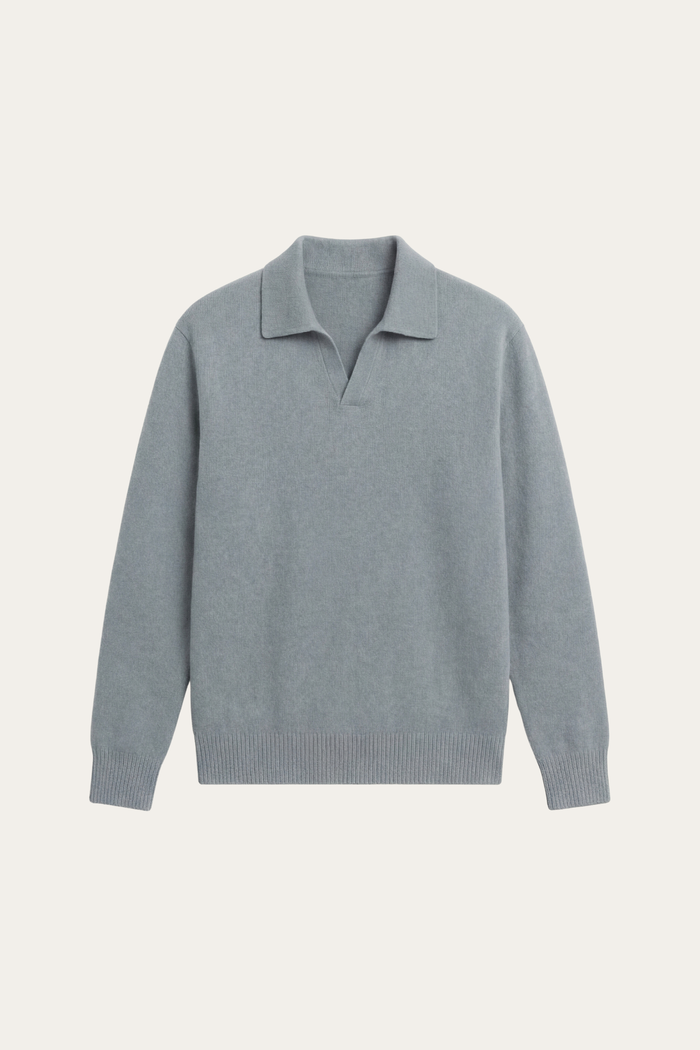 Marencio Cashmere Polo Knit Light Blue