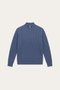 Lerano Cashmere Half-Zip Knit Blue
