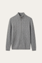 Bolzano Cable Zip Knit Grey
