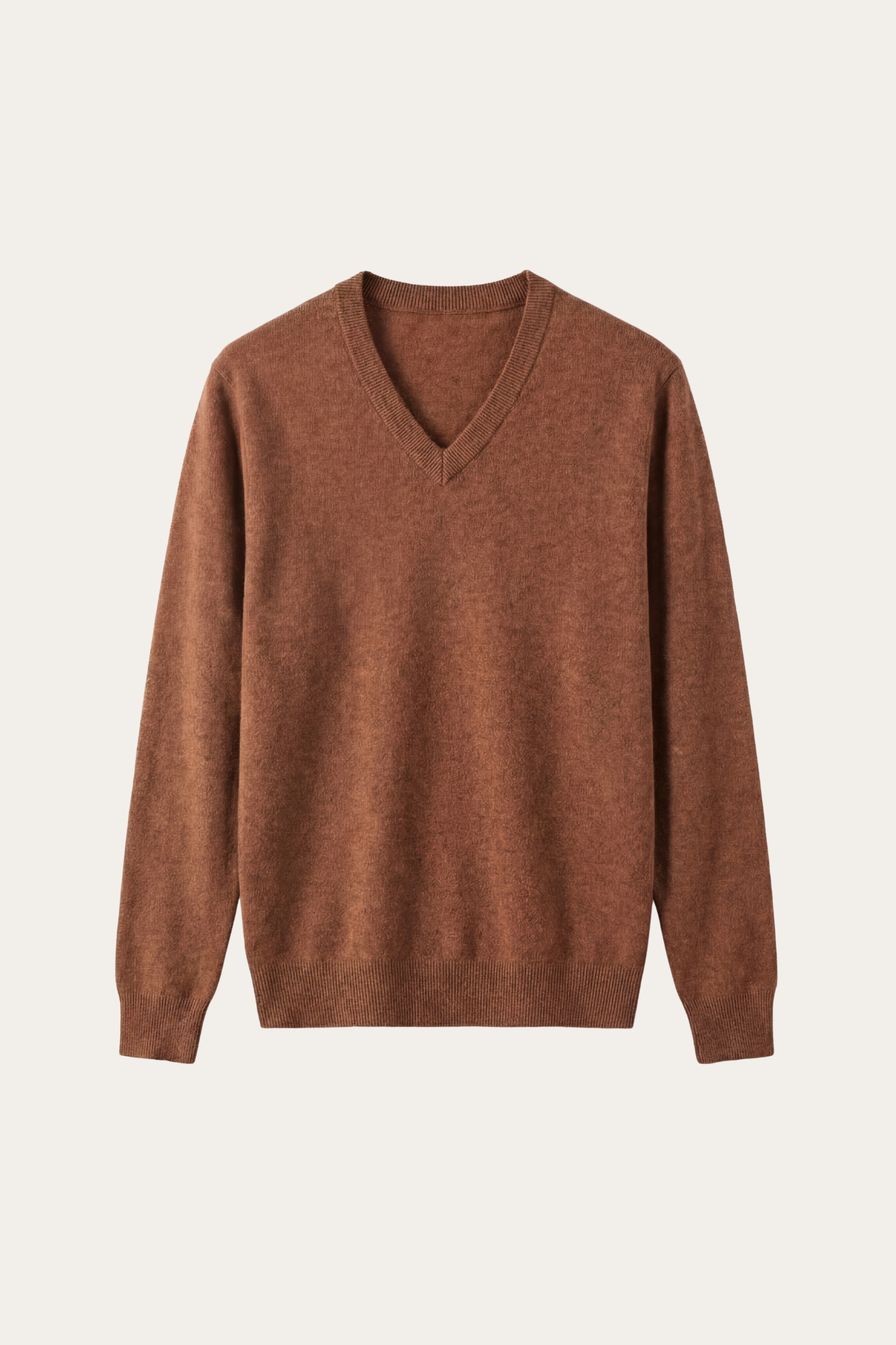 Merano V-Neck Knit Sweater Brown