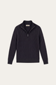 Lerano Cashmere Half-Zip Knit Black