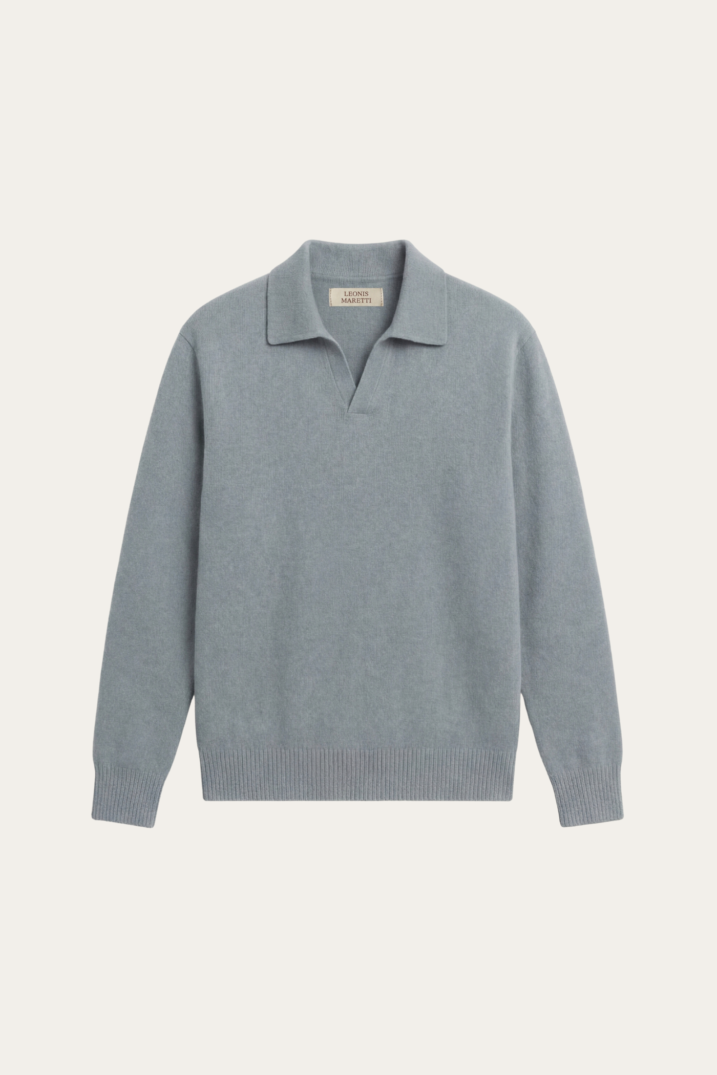 Marencio Cashmere Polo Knit Light Blue