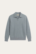 Marencio Cashmere Polo Knit Light Blue