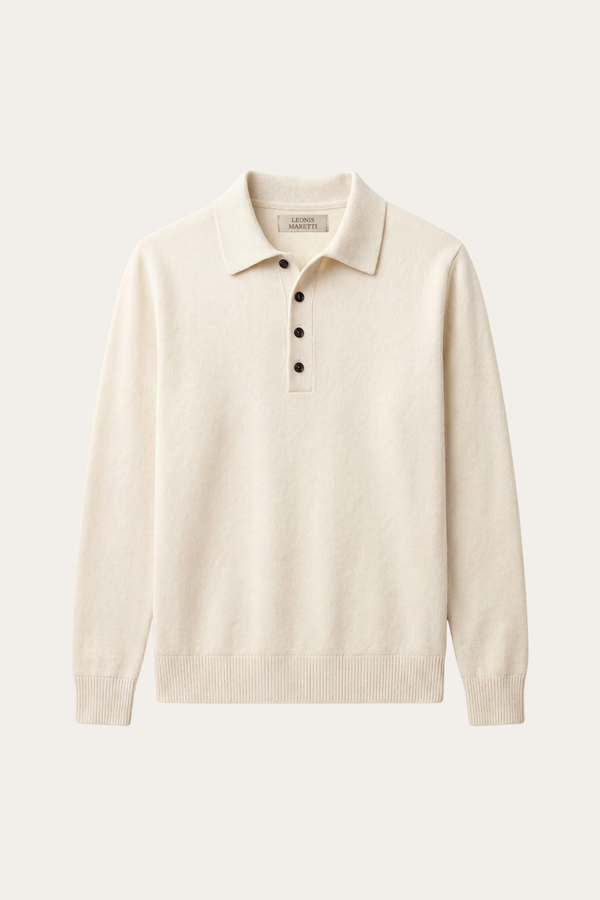 Alessandro Merino Polo Knit Beige